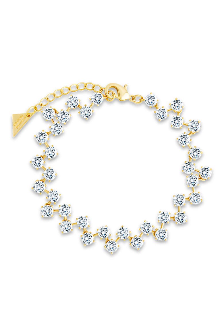 Carson Classic Cubic Zirconia Tennis Bracelet, Main, color, GOLD