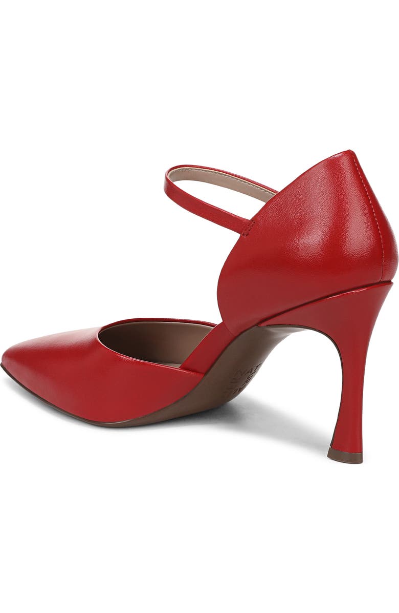 Naturalizer Amber Ankle Strap Pointed Toe Pump, Alternate, color, Crimson Red
