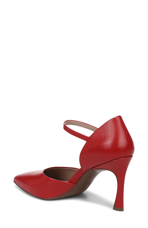 Naturalizer Amber Ankle Strap Pointed Toe Pump In Red