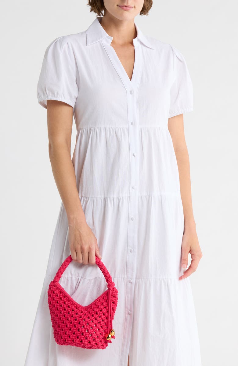 Madewell Braided Rope Pouchette, Alternate, color, Watermelon