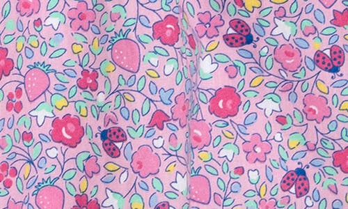 JOJO MAMAN BÉBÉ JOJO MAMAN BEBE FLORAL STRAWBERRY APPLIQUÉ SLEEVELESS COTTON DRESS