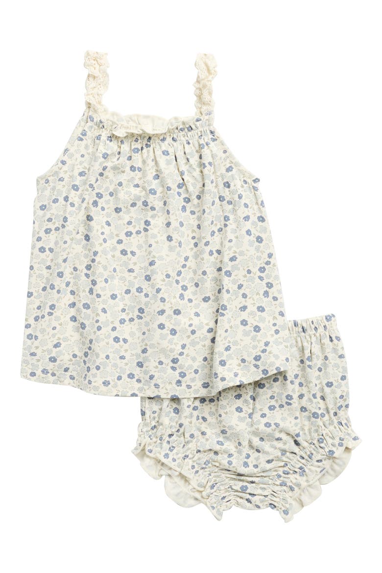 Lace Trim Swing Tank & Bloomers Set, Main, color, IVORY