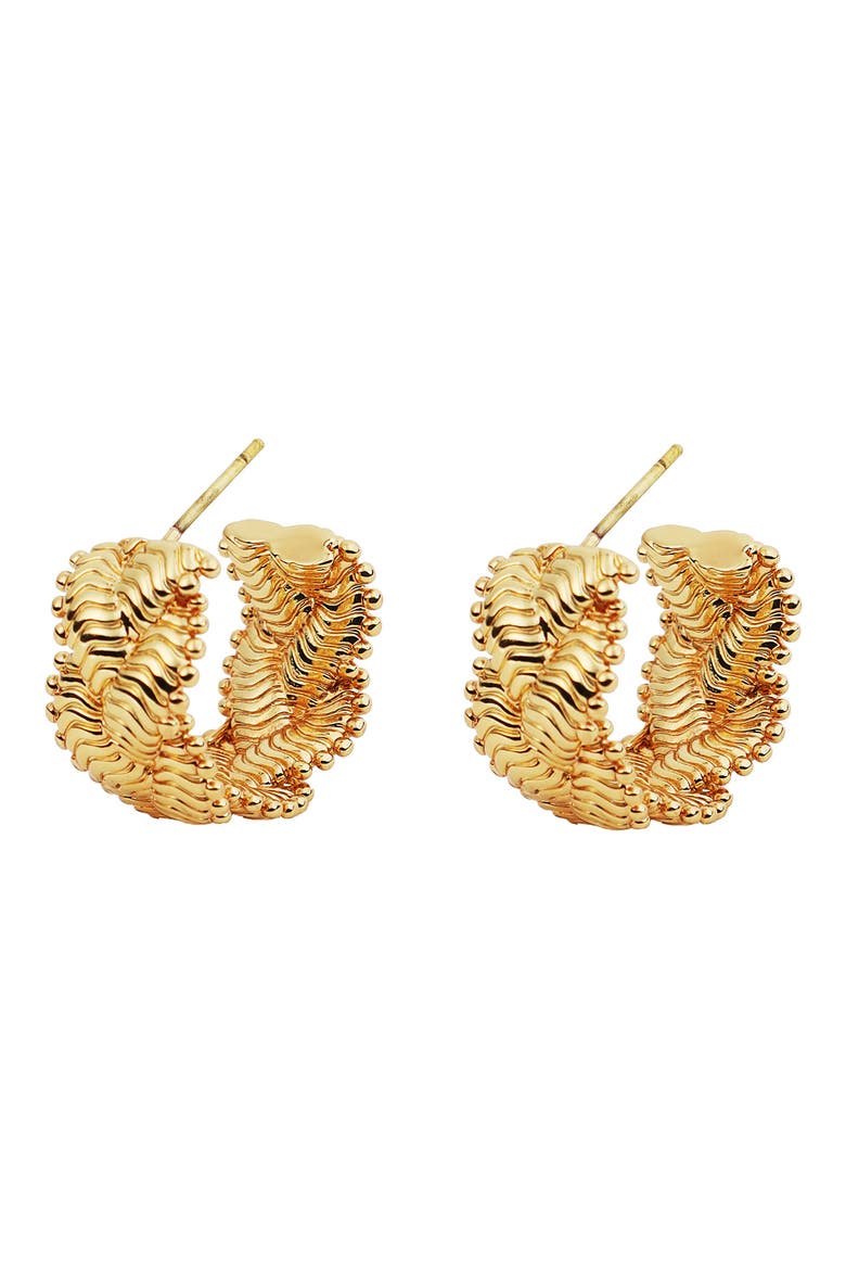 Braided Hoop Earrings, Main, color, GOLD