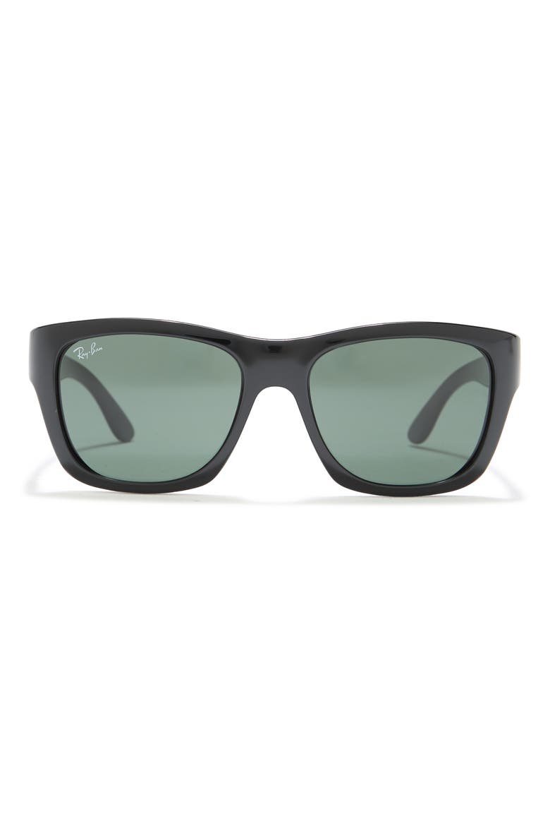53mm Square Sunglasses, Main, color, BLACK