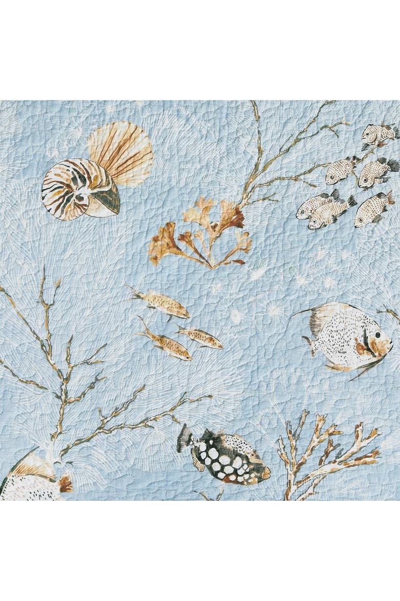 Meraki Island Reversible Blue Coastal Napkin, Set of 6, Alternate, color, Blue