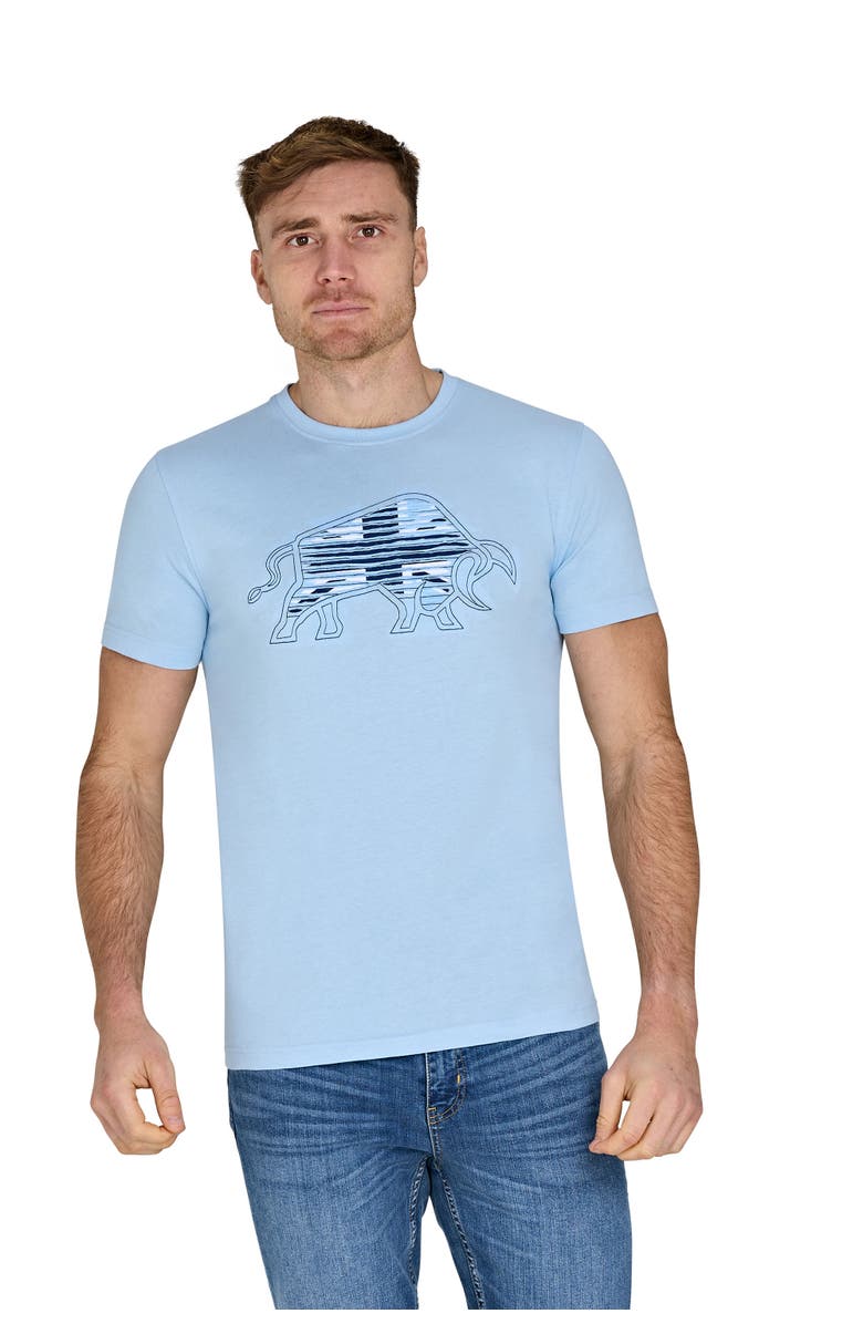 Raging Bull Slash Bull T-Shirt, Alternate, color, Sky Blue
