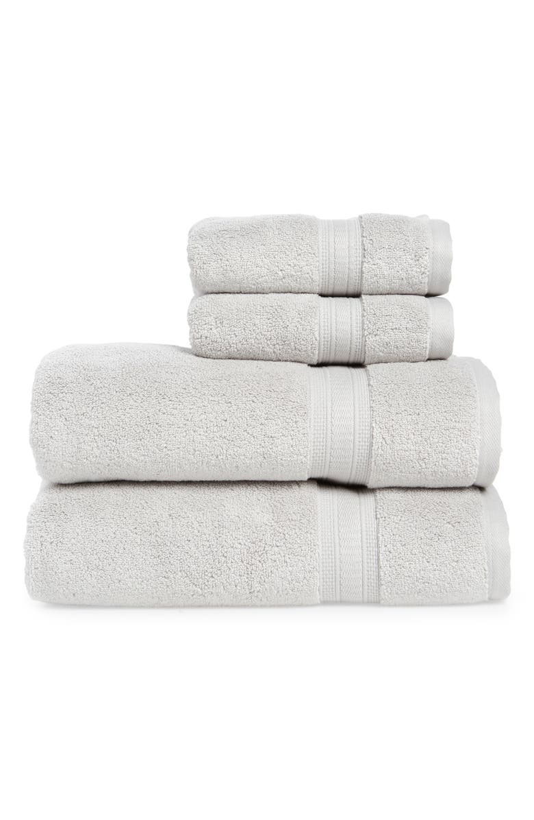 NORDSTROM RACK 4-Piece Zero Twist Bath Towel Set, Main, color, Grey Vapor