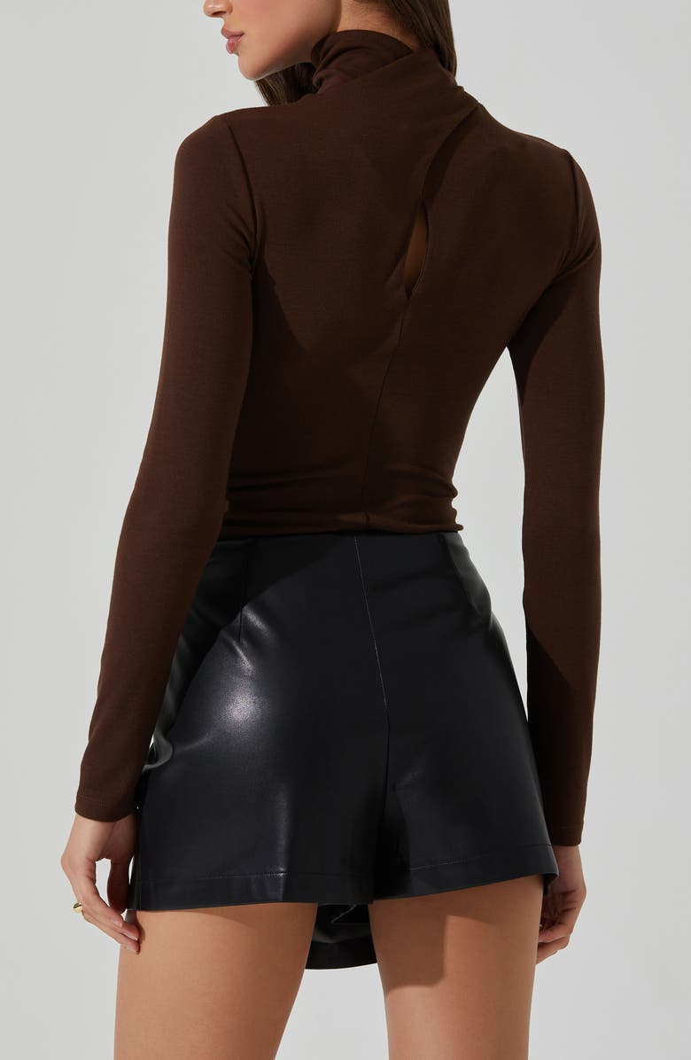 ASTR the Label Neriah Twist Faux Leather Miniskort, Alternate, color, 
