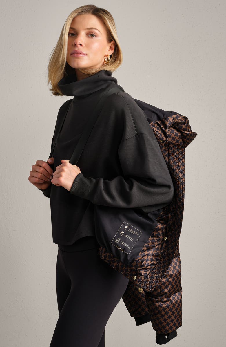 Rhone Powder Puffer Water Repellent Houndstooth Check 650 Fill Power Down Jacket, Alternate, color,