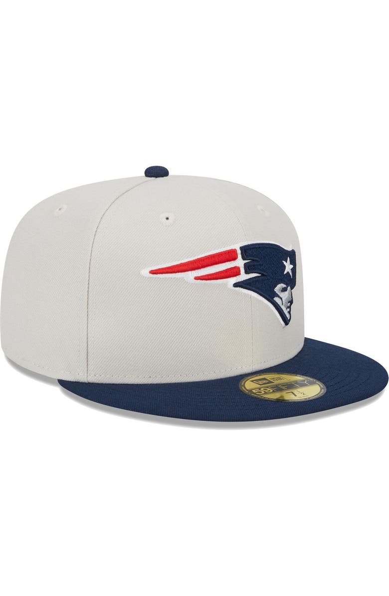 New Era Men's New Era Khaki/Navy New England Patriots Super Bowl Champions Patch 59FIFTY Fitted Hat, Alternate, color, Khaki