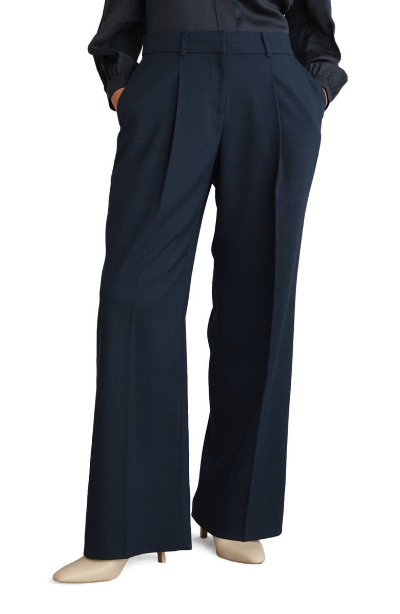 HOBBS LONDON Lauren Wide Pants, Alternate, color, Dark Slate Blue