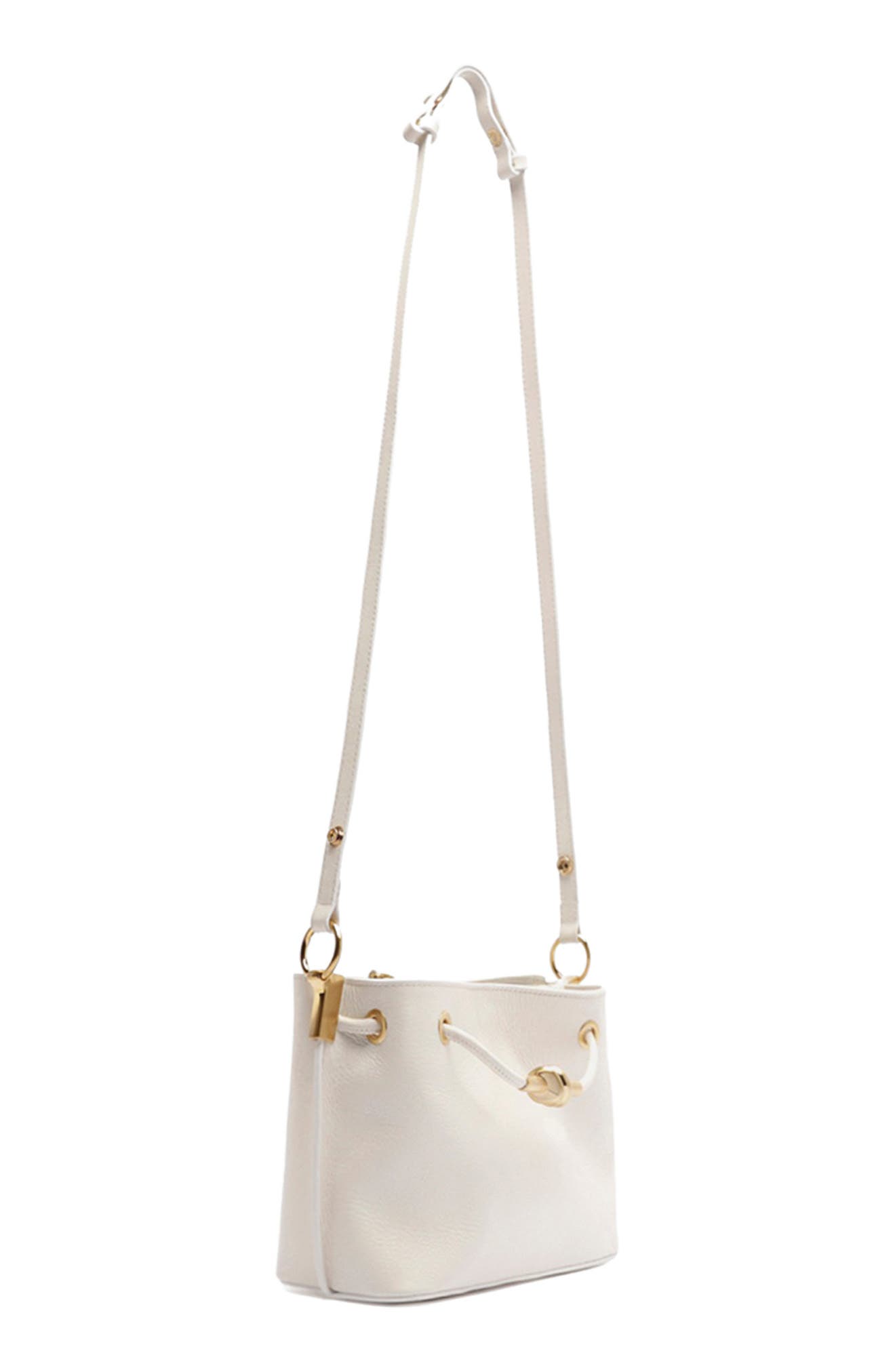 Small Daphne Leather Crossbody Bag, Alternate, color, CREMA WHITE