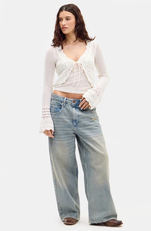 BDG URBAN OUTFITTERS BDG URBAN OUTFITTERS OPEN STITCH TIE FRONT CARDIGAN 