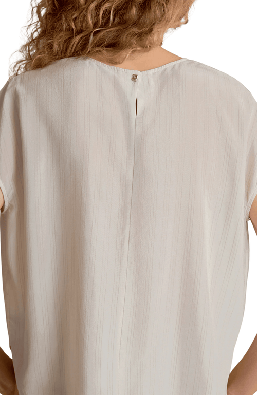 M.m.lafleur Didion Washable Silk Charmeuse Top In Gray
