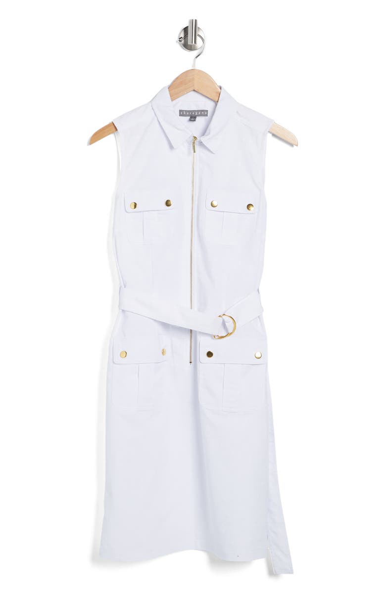 Sharagano Venice Button-Up Midi Dress, Alternate, color,