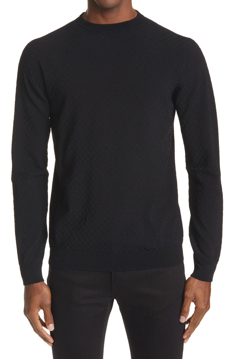 Giorgio Armani Textured Tonal Sweater, Main, color, 