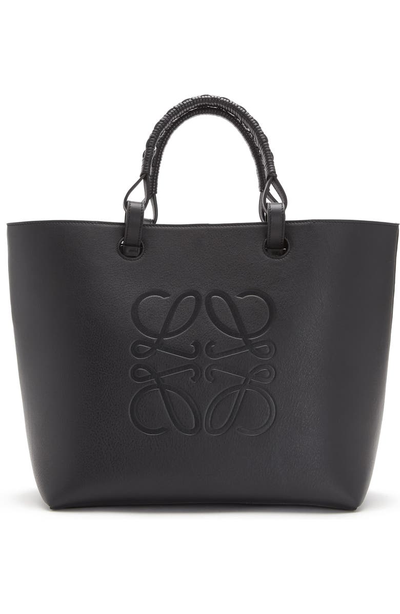 Loewe Anagram Leather Tote, Main, color,