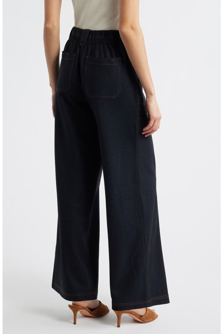Glider Skyrise Pull-On Wide Leg Pants, Alternate, color, DARK INDIGO