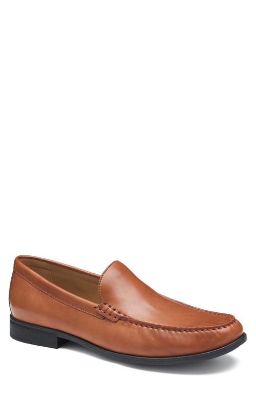 Johnston & Murphy Locklin Venetian Loafer In Cognac Glove Leather