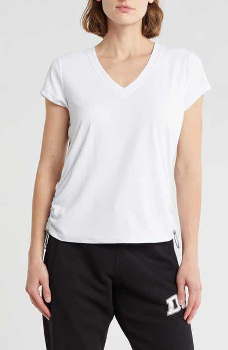 DKNY Side Ruched Tech T-Shirt