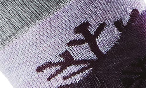 Smartwool Ski Snowpocalypse Pattern Full Cushion Wool Blend Over The Calf Socks In Black