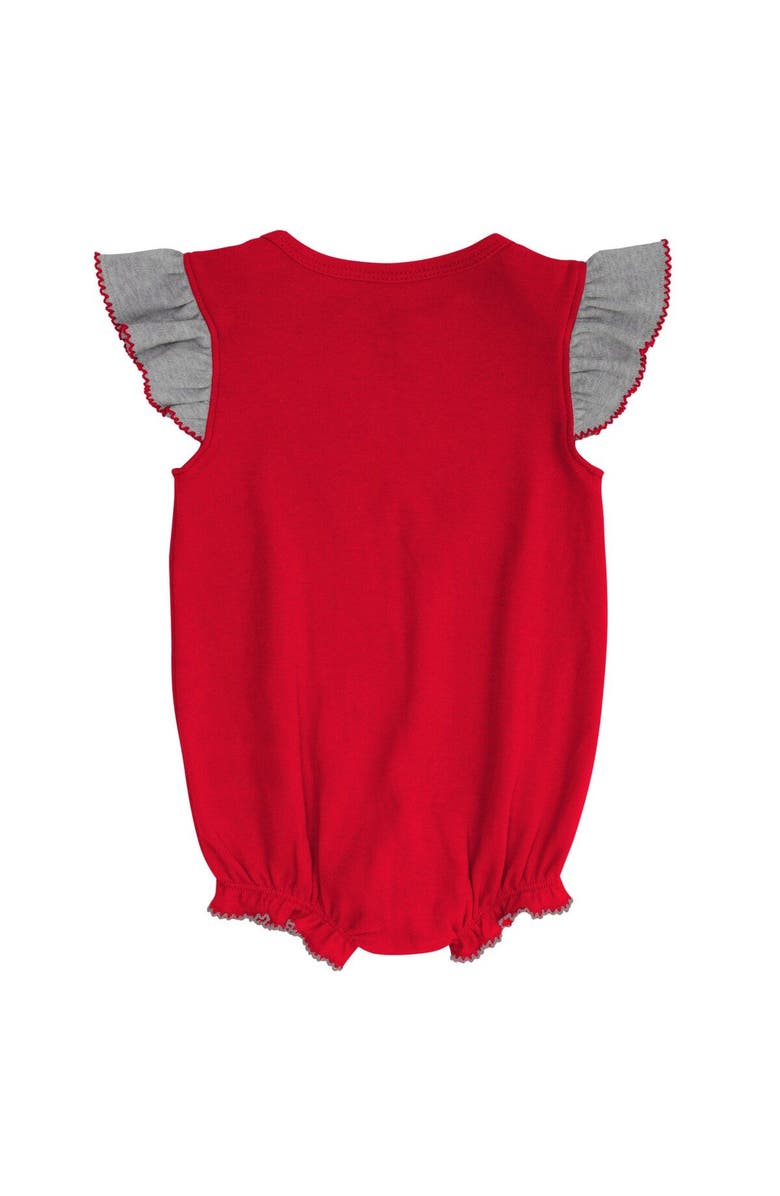 Outerstuff Girls Newborn & Infant Scarlet/Heather Gray Ohio State Buckeyes All The Love Bodysuit Bib & Booties Set, Alternate, color, 