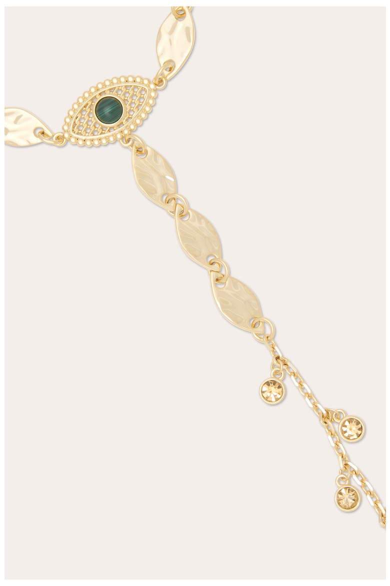 Cleo Hand Chain, Alternate, color, GREEN MULTI/ GOLD