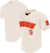 PRO STANDARD Men's Pro Standard Joe Burrow Cream Cincinnati Bengals Name & Number Triple Tonal Button-Up Baseball Jersey