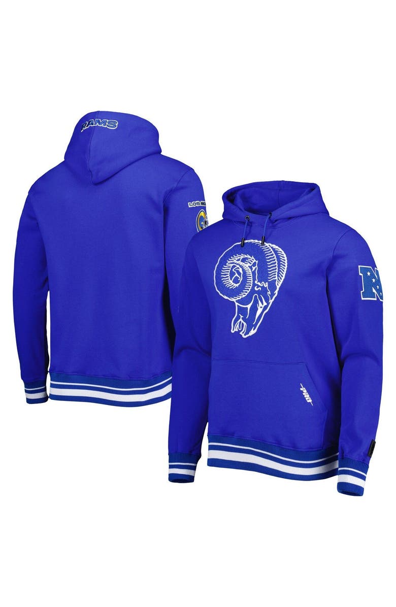 PRO STANDARD Men's Pro Standard Royal Los Angeles Rams Retro Classic Fleece Pullover Hoodie, Main, color, 