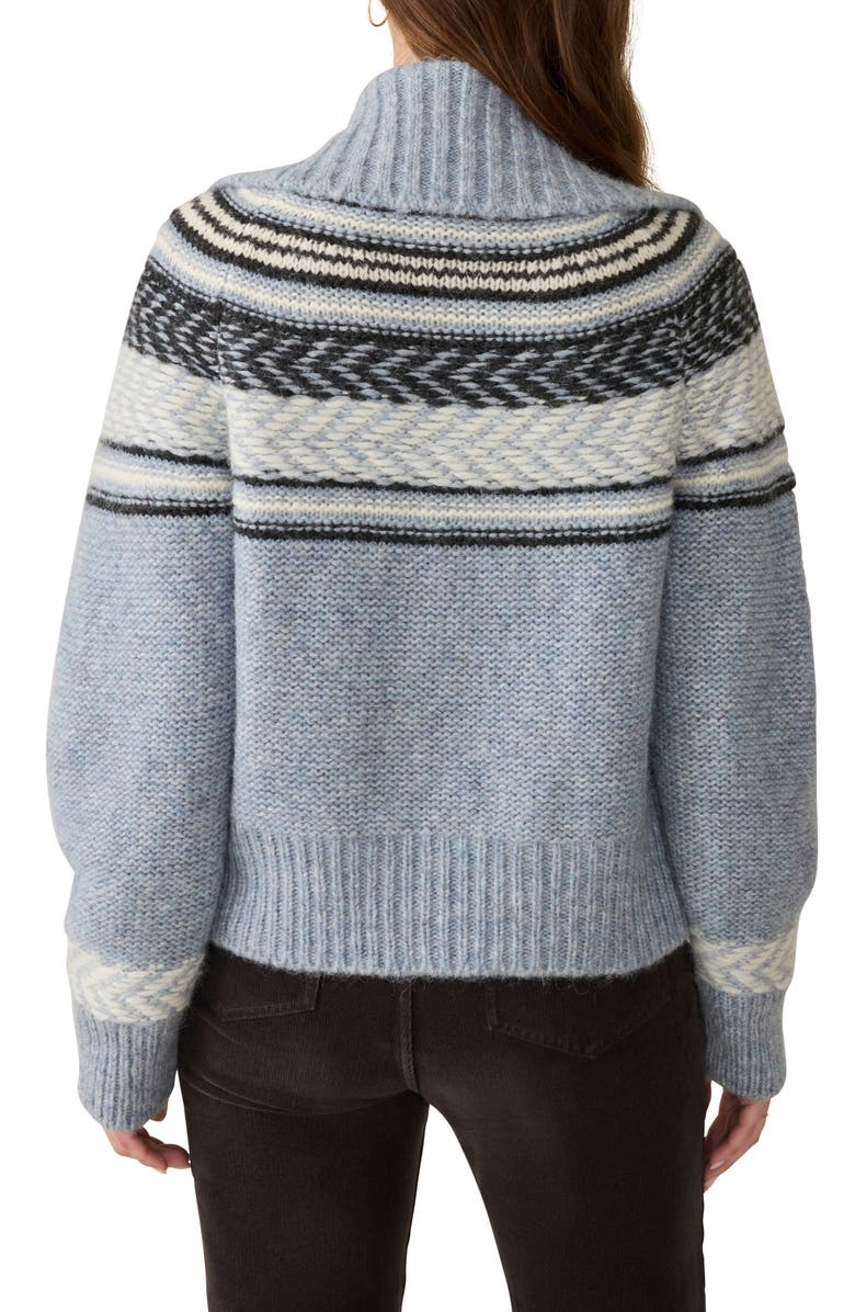 Faherty Native Knitter Eyedazzler Alpaca Blend Cardigan, Alternate, color, Blue Cloud
