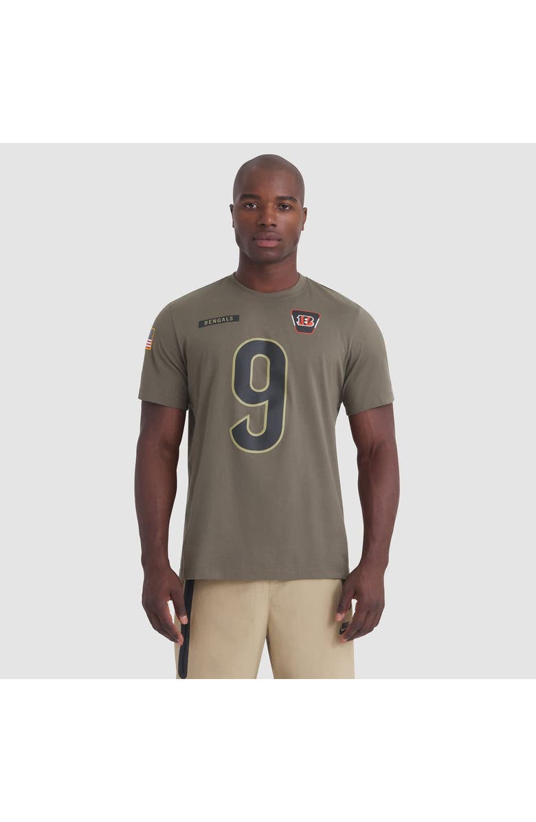 Nike Men's Nike Joe Burrow Olive Cincinnati Bengals 2025 Salute to Service Name & Number T-Shirt, Main, color, Olive