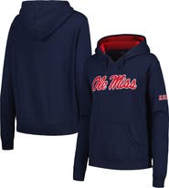 STADIUM ATHLETIC Women's Stadium Athletic Navy Ole Miss Rebels Big Logo Pullover Hoodie