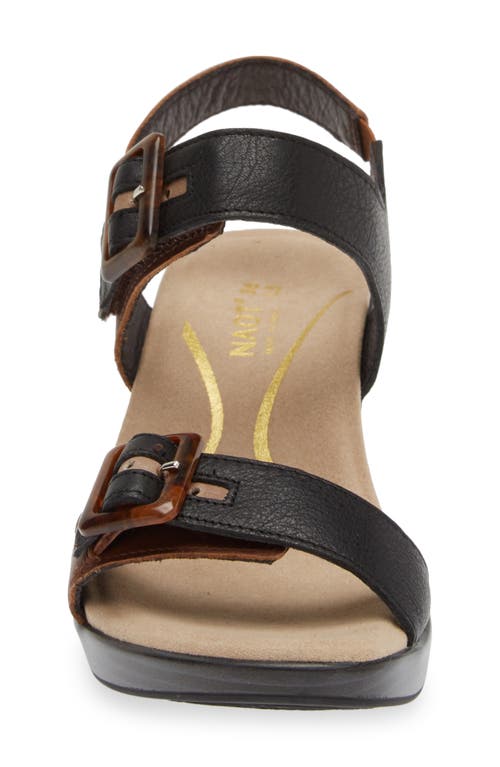 Naot Mode Sandal In Saddle/black/khaki