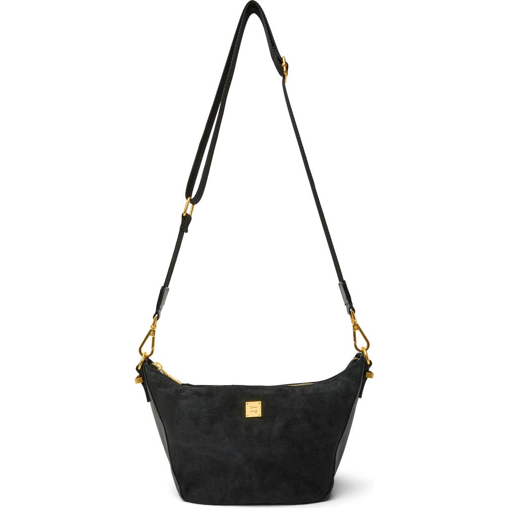 Think Royln Moonbeam Suede Shoulder Bag In Black