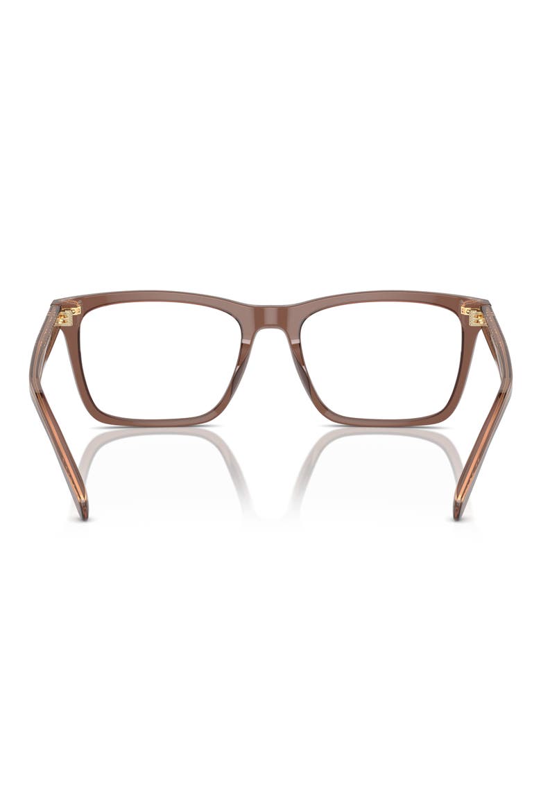 57mm Square Optical Glasses, Alternate, color, TRANSPARENT PECAN / DEMO LENS