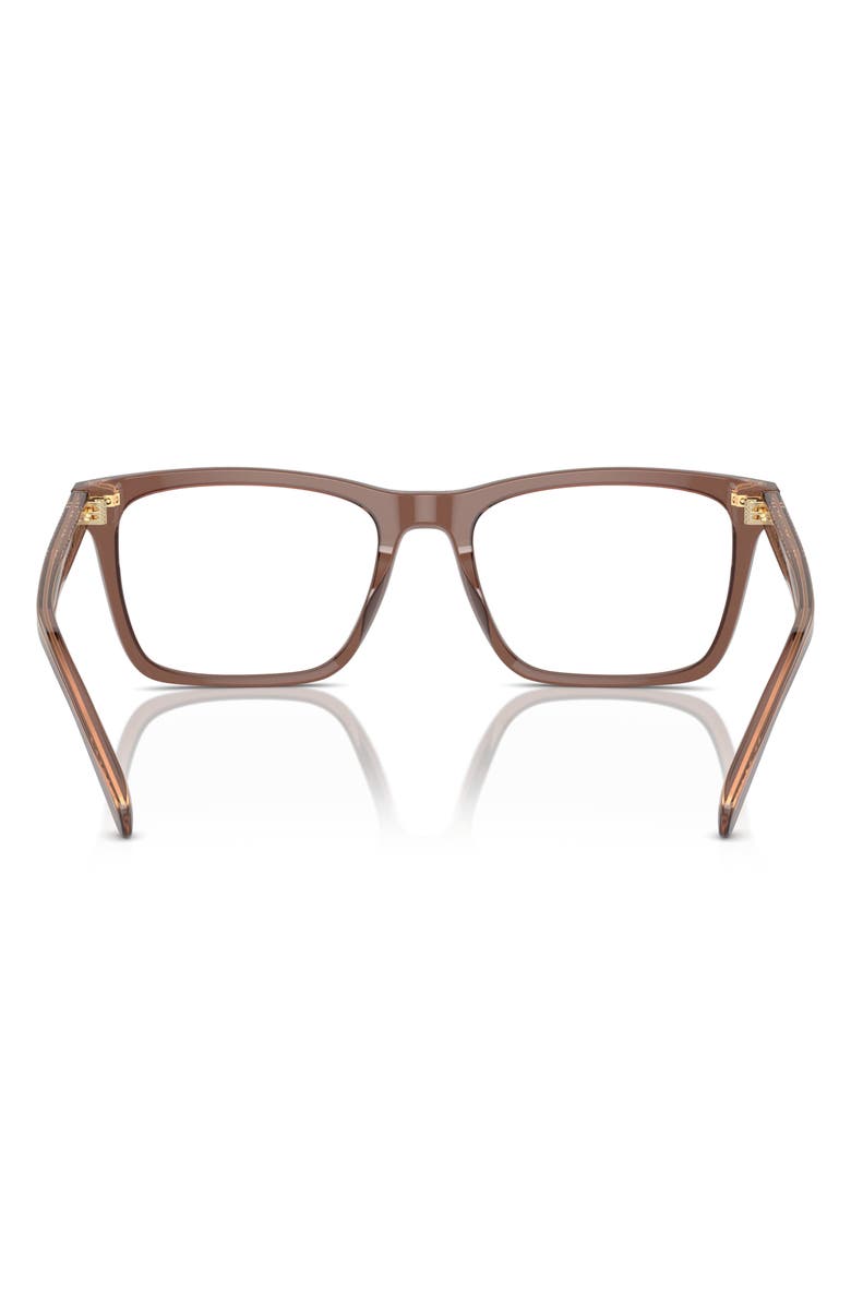 COACH 54mm Square Optical Glasses, Alternate, color, Transparent Pecan / Demo Lens