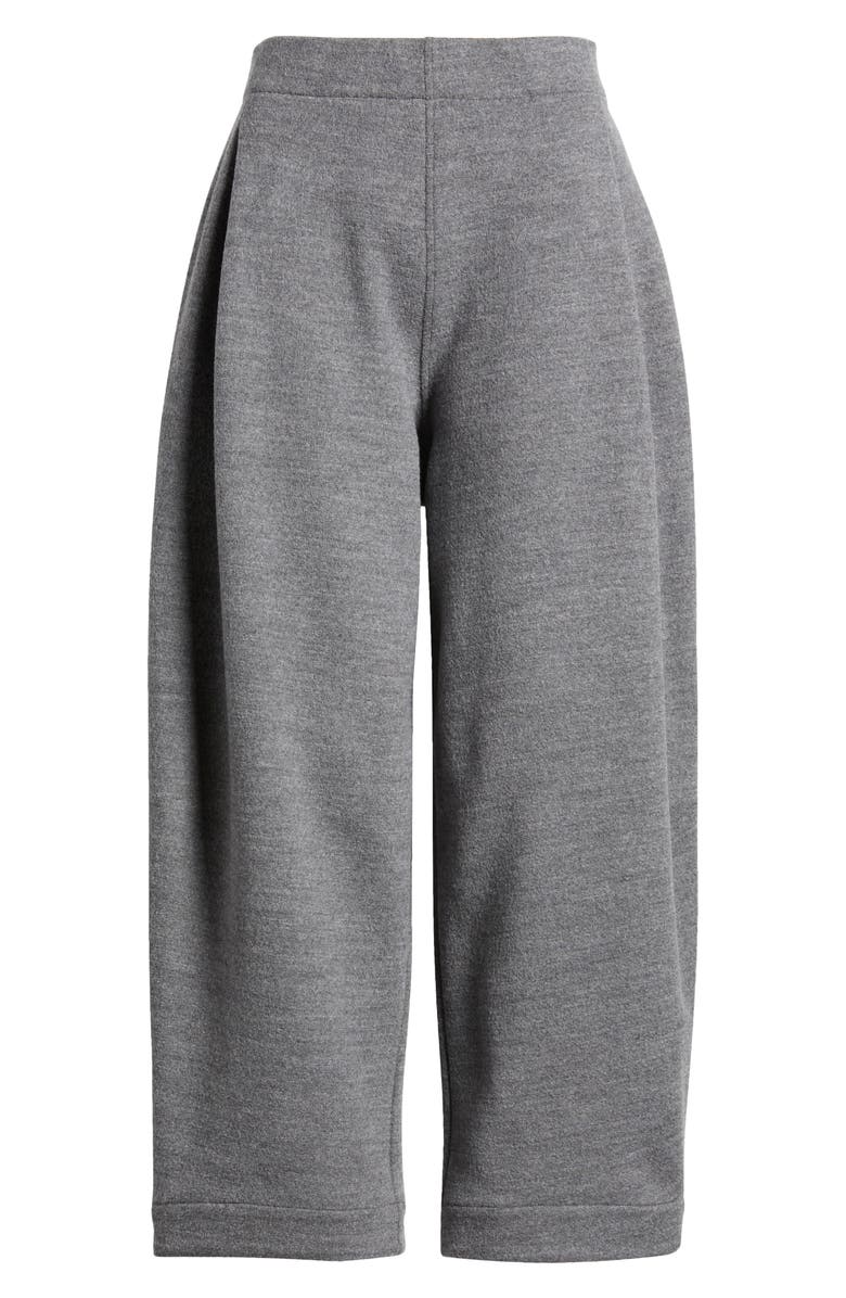 COS Boiled Wool Blend Barrel Leg Pants, Alternate, color, 