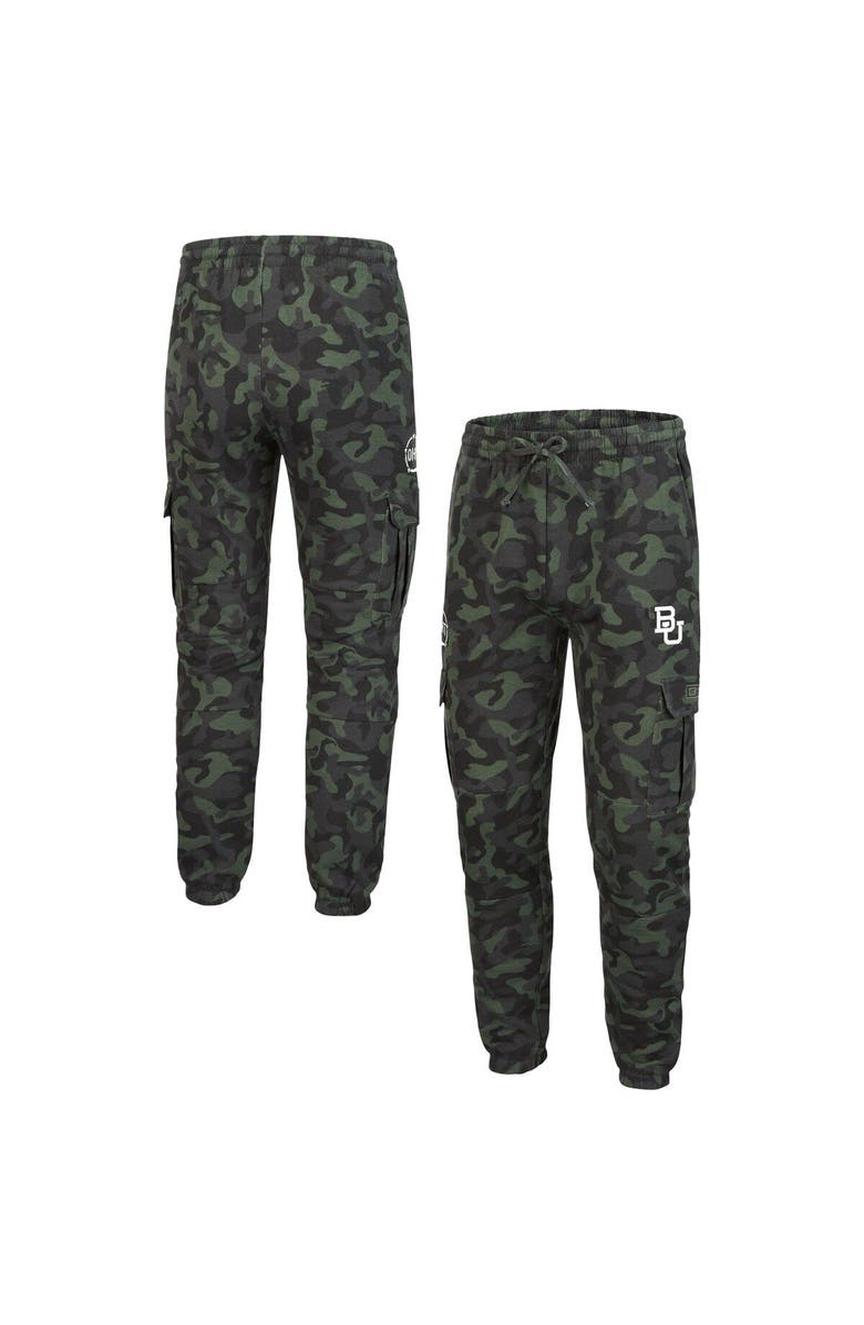 COLOSSEUM Men's Colosseum Camo Baylor Bears Logo OHT Military Appreciation Code Fleece Pants, Alternate, color,