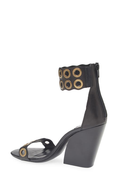 Jeffrey Campbell Julienne Ankle Strap Sandal In Black Bronze