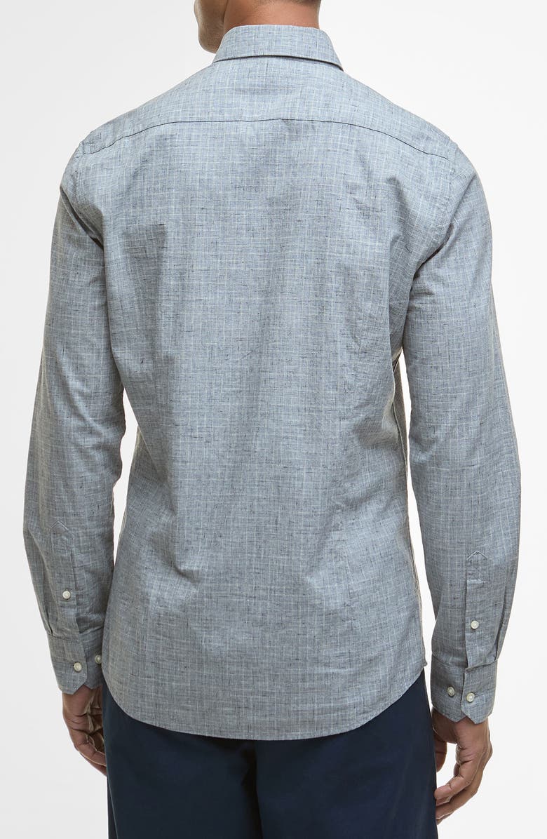 Barbour Wester Slub Check Cotton Button-Down Shirt, Alternate, color, Chambray