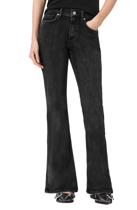 Ember Wide Leg Jeans (Washed Black)