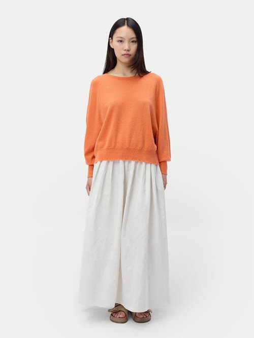 Gobi Mongolian Cashmere Relaxed Cashmere Sweater In Orange