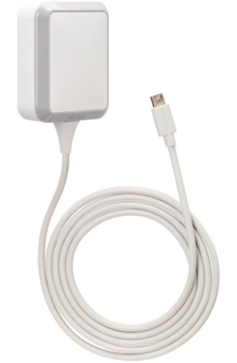 10W 121c Wall Charger with Connected Micro USB Cable