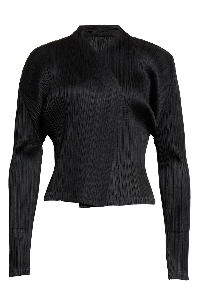 Pleats Please Issey Miyake Monthly Colors December Pleated Cardigan, Alternate, color,