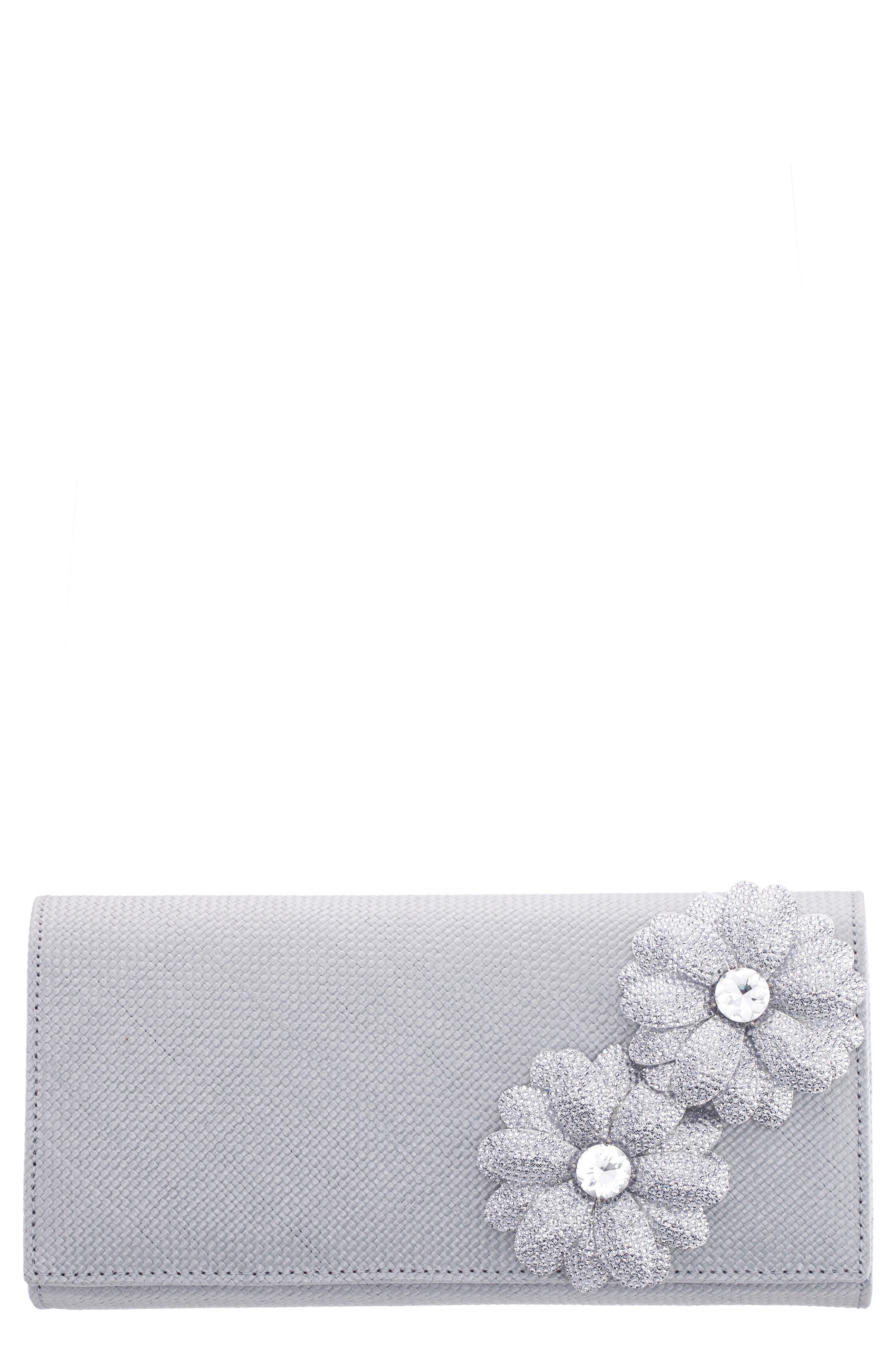 Nina Giselle Embellished Clutch, Main, color, 