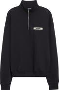 Jacquemus Le Camionneur Gros Grain Half Zip Fleece Sweatshirt