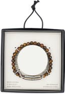 NORDSTROM RACK Men's Stone Bead & Chain Bracelet
