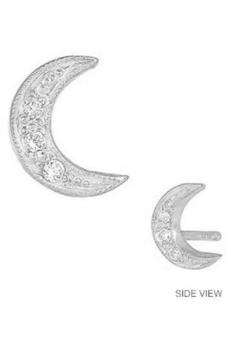 Mini Mini Jewels Diamond Icon Crescent Moon Earring, Main, color, 