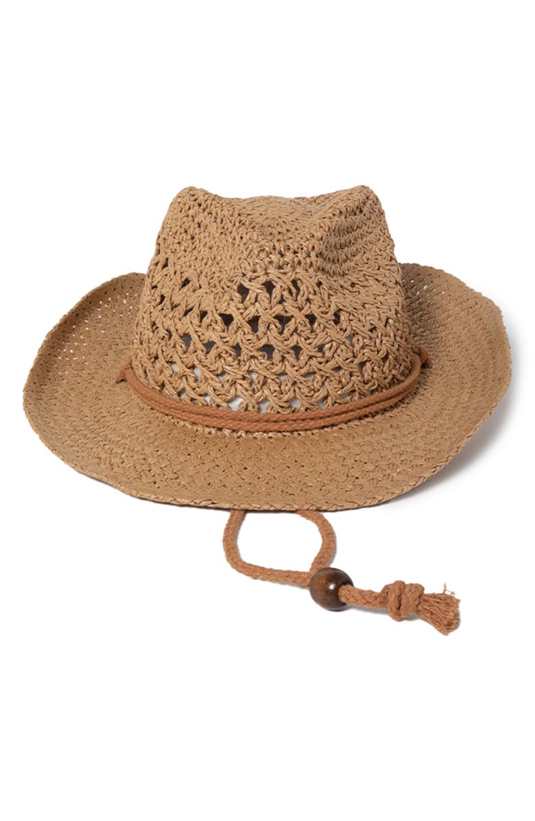 David & Young Glitter Star Cowboy Hat, Main, color, Brown