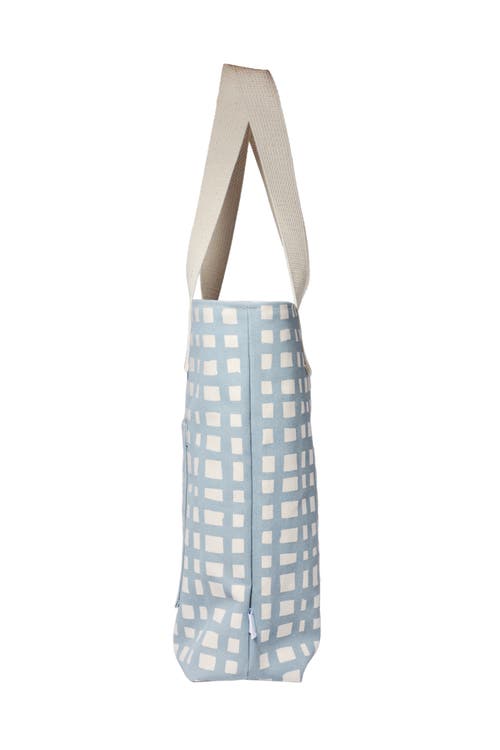Dance Happy Grid Carry All Tote Bag In Steel